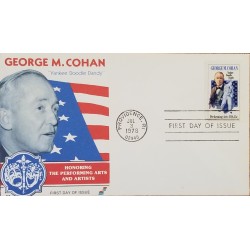 J) 1978 UNITED STATES, GEORGE M COHAN. YANKEE DOODLE DANDY, HONORING THE PERFORMING ARTS AND ARTISTS, FDC