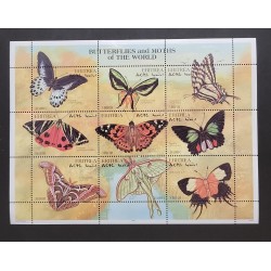 SP) 1997 ERITREA, BUTTERFLIES AND MOTHS OF THE WORLD, DIFFERENT SPECIES, COMPLETE SERIES, MNH