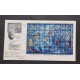SP) 1967 UNITED NATIONS, CHAGALL WINDOW FDC, STAINED GLASS, NEW YORK CANCELLATION, MINISHEET, XF