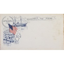 J) 1912 UNITED STATES, BOAT, FLAG, POST CARD, XF
