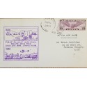 J) 1932 UNITED STATES, FIRST FLIGHT AIR MAIL ROUTE, PURPLE CANCELLATION, AIRMAIL, CIRCULATED COVER, FROM USA