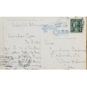 J) 1924 UNITED STATES, BENJAMIN FRANKLIN, POSTCARD, CIRCULATED COVER, FROM UA TO CARIBE