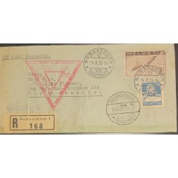 A) 1933 HELVETIA, GRAF ZEPPELIN, FROM ROMANSHORT TO RIO DE JANEIRO, CARRIER PIGEON