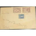 A) 1931, ARGENTINA, SAN MARTIN, SENT TO ENGLAND, AIRMAIL, MULTIPLE STAMPS, XF