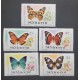 SP) 1978 ST VINCENT, BUTTERFLIES AND FLOWERS, COMPLETE SERIES OF 5 MINT, MNH