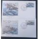 P) 1992 MARSHALL ISLANDS, BATTLE OF THE CORAL SEA FDC, HISTORY SECOND WORLD WAR, SET OF 2 COVERS, XF
