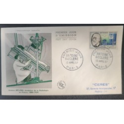 SP) 1957 FRANCE, FOUNDER RADIOLOGY, ANTONIE BECLERE FDC, FRENCH INVENTORS, XF