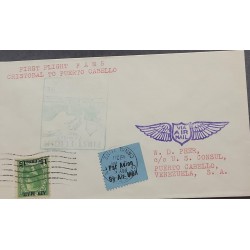 O) 1930 CANAL ZONE, VIA AIR MAIL, FIRST FLIGHT FAM 5.   MAJ GEN. WILLIAM CRAWFORD  GORGAS,  FROM CRISTOBAL CIRCULATED