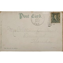 J) 1908 UNITED STATES, FRANKLIN, POSTCARD, CIRCULATED COVER, FROM USA TO FINLAND