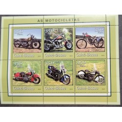 SP) 2001 GUINEA BISSAU, MOTORCYCLES, SOUVENIR SHEET, MNH