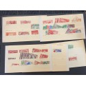 SP) 1954 CIRCA AUSTRALIA, SPECIAL COLLECTION, INCLUDES MANILA CARDBOARD BOXES, SET OF 5, OVERPRINTS, CANCELLATION, USED