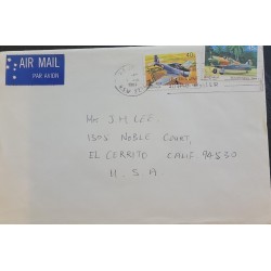SP) 1981 AUSTRALIA, MILITARY TRAINING AIRPLANES WINJEEL, BOOMERANG, AIRMAIL, CIRCULATED COVER TO UNITED STATES, XF