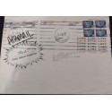 SP) 2004 UNITED STATES, LOVE, WORLD, BLOCK OF 4, AIRMAIL, OVERPRINT, CIRCULATED COVER FROM HOUSTON TO MEXICO, XF