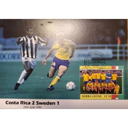 O) 1990 SIERRA LEONE, WORLD CUP SOCCER CHAMPIONSHIPS, COSTA RICA AND SWEDEN, TEAM PHOTOGRAP , THE FIRST WORLD CUP MATCH,