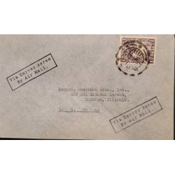 O) 1935 PERU, THE INCA, SCT 323 1s violet, AIRMAIL TO USA
