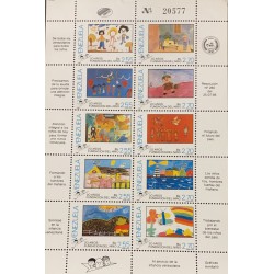 L) 1986 VENEZUELA, 20 YEARS OF THE CHILD FOUNDATION, PAINTINGS, ART, MNH