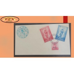 O) 1946 PHILIPPINES, INDEPENDENCE, PHILIPPINE GIRLS HOLDING FLAG OF THE REPUBLIC, FDC XF