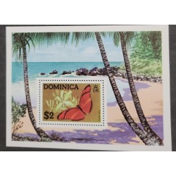 SO) DOMINICA, BUTTERFLY, BEACH, PALMA, NATURE, MNH