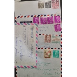 SO) LOT OF CIRCULATED LETTERS FROM SPAIN TO MEXICO, AIR MAIL