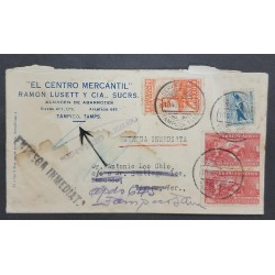 SO) 1942 MEXICO, FIGHT AGAINST MALARIA, EAGLE MAN, CACTUS, IMMEDIATE DELIVERY, TAMPICO, AIR MAIL