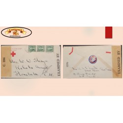 O) CANADA, KING GEORGE VI, THE CANADIAN RED CROSS SOCIETY, CENSORSHIP, CIRCULATED TO HONOLULU, XF