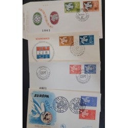 SO) SERIES OF 4 FDC, EUROPE, CEPT, VARIOUS COUNTRIES