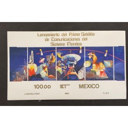 SO) 1985 MEXICO, LAUNCH OF THE FIRST COMMUNICATIONS SATELLITE OF THE MORELOS SYSTEM, MNH