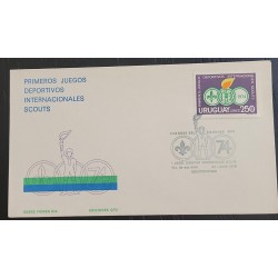 SO) 1974 URUGUAY, FIRST INTERNATIONAL SPORTS GAMES SCOUTS, FDC