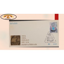 O) 1975 URUGUAY, DAY OF THE SEAL OF HISPANICITY, CHRISTOPHER COLUMBUS, DISCOVERY OF AMERICA, FDC XF