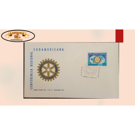 O) 1969 URUGUAY, INTERNATIONAL CONFERENCE, ROTARY CLUB MONTEVIDEO, FDC XF