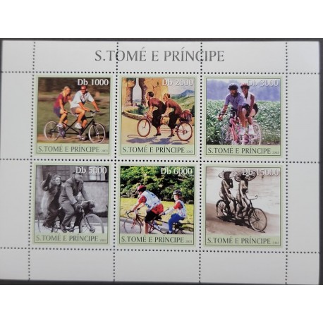 SO) 2003 SAN TOME AND PRINCIPE, BICYCLES, MEANS OF TRANSPORTATION, MNH