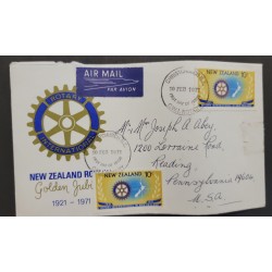 O) 1971 NEW ZEALAND, ROTARY INTERNATIONAL CIRCULATED TO USA