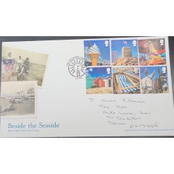 SO) 2007 ENGLAND, BY THE SEA, ANIMALS, ICE CREAM, SAND CASTLE, FDC