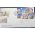 SO) 2007 ENGLAND, BY THE SEA, ANIMALS, ICE CREAM, SAND CASTLE, FDC