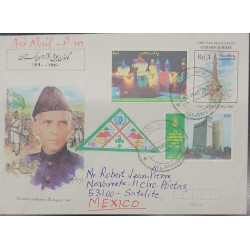 SO) PAKISTAN, 1990, SCOUT, TALL BUILDINGS, AIR MAIL, CIRCULATED