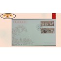 O) 1989 CHINA, THE LECTURE IN THE APRICOT TEMPLE QUFU, CONFUCIUS RIDING IN AN OX CART, FDC XF