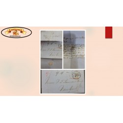 O) 1859 PANAMA,  STEAM SHIP 10, PANAMA HANDSTAMP IN RED, COMPLETE LETTER, VERY NICE COVER XF