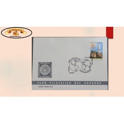 O) 1992 URUGUAY, DISCOVERY OF AMERICA, 500 ANNIVERSAY, LIGHTHOUSE, SACRAMENT COLONY. FDC XF