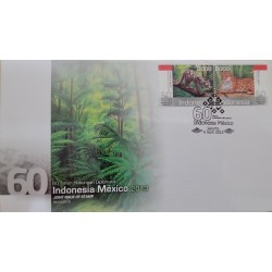 SO) 2013 INDONESIA, JOINT ISSUE, ANIMALS, JAGUAR, FDC