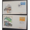 SO) 1984 PORTUGAL, EUROPE THEME, SERIES OF 2 FDC. OLD CARS