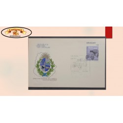 O) 1983 URUGUAY, DELIN 1900 OLD CARD , 80th THE FIRST AUTOMOBILE, IMPORTED, FDC XF