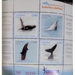 SO) COSTA RICA, WHALE AND DOLPHIN SANCTUARY, MNH. AVAILABLE UNITS 02