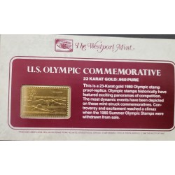 SO) USA, OLYMPICS, SPORTS, SWIMMING, REPLICA, 18K GOLD PLATED