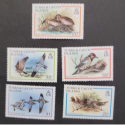 SO) TURKS AND CAICOS ISLANDS, BIRDS, NATURE, WILDLIFE, SERIES OF 5 RINGS, MNH