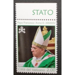 SO) VATICAN CITY, 2014, POPE FRANCIS, WHITH SHEET TOP BORDER