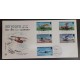 SO) GUERNSEY 1973 50th ANNIVERSARY OF AIR SERVICE SET OF 5, FDC