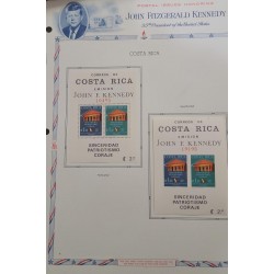SO) COSTA RICA, JOHN KENNEDY, PRESIDENT OF THE UNITED STATES, SINCERITY PATRIOTISM COURAGE, MNH