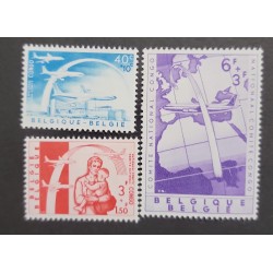 SO) BELGIUM, THREE RINGS, MNH, MAP, AIRPLANES, CONGO NATIONAL COMMITTEE