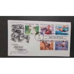 SO) 1999 USA, SALUTE THE OLYMPIC ATHLETES OF AMERICA, SWIMMING, BOXING, TENNIS, FDC