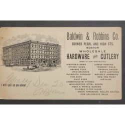 SO) 1898 UNITED STATES POSTCARD STATIONERY WITH BOSTON BUILDING, XF